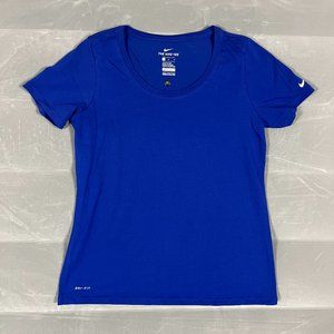 Nike T-Shirt Women's Medium Blue Short Sleeve Dri-Fit Active Lightweight Stretch